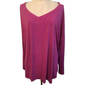 Medium Large Integrity Women's Fuschia Tunic Top Made in USA Oversize